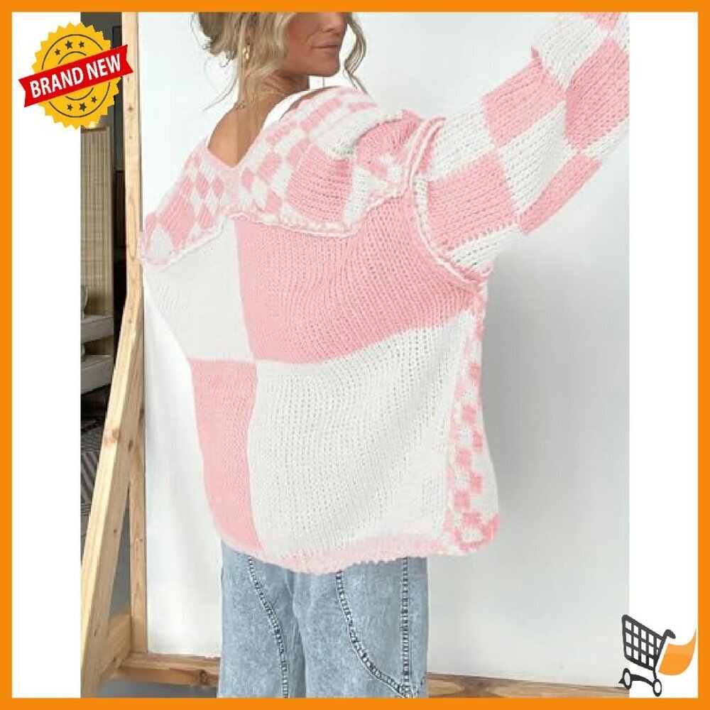 Chunky Knit Open Front Cardigan Sweater Women's Long Sleeve Cozy Fall - Picture 7 of 8